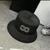 Klassieke ontwerper Nieuwe mesh emmer hoed mode luxe brief vissers cap borduurwerkschaduw buiten casual slijtage zonbescherming