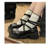 Casual Shoes 2024 Japanese Versatile Women's Thick Sole JK Uniform Lolita Platform Leather Heel Retro Love Buckle Mary Jane