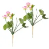 Dekorative Blumen 2 PCs künstlicher Lotus -Raumdekorpflanzen Blumenarrangement Home Crystal