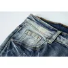 Heren jeans designer jeans am jeans 8812 hoogwaardige mode patchwork gescheurd leggings 28-40