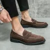 Casual Shoes 2024 Designer Mens Luxury Leather Black Formal för män stor storlek 38-48 Comfy Moccasins Loafers