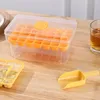 Baking Moulds Food Grade Ice Mold Cube With Lid Bin Set For Freezer Reusable Tray Scoop Whiskey Cocktail Coffee