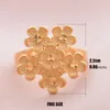 Cluster Rings Wando Gold Scrub Ring Flower Design Charm Style For Women Light Yellow Color Plated Christmas Jewelry Gift