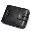 Portefeuilles nouveaux RFID Bifold Men Cowhide en cuir zip autour du porte-cartes du portefeuille Purse à bourse