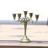 Świece Ozdoba stacjonarna Wystrój domu w stylu europejskim Metal Candelabra 5 Ramion Candlestick Holder