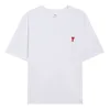 24SS Herr T-shirt Kvinnor T-shirt Amis Fashion Luxury T-shirt Designer Summer 100% Cotton Red Heart A broderat par T-shirt Street Leisure Haikyuu kläder 613