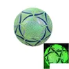 Bolas estilo luminoso fútbol bola reflectante brillo de fútbol tamaño 4 5 pup slip resistente al entrenamiento infantil futbol 230113 Drop deli dh2vm