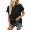 Kvinnors T -skjortor Summer Round Neck Lace Hook Needle Short -Sleeved Mobile Leisure Top Women Fashion Blus 2024 Skjorta för Y2K