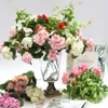 Fleurs décoratives fleur de geranium artificiel maison salon conception décorations arrangement matériaux décoration