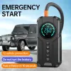 EAFC Car Jump Starter Air Pump Power Bank Lighting Portable Air Compressor 4 In 1 Cars JUMP Starters Starting Auto Tyre Inflator