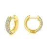 Aretes Hoop Huggie Hip Punk Small For Men Out Zirconia Gold Color Hippie Accesorios para mujeres Joyas al por mayor OHE027 Drop entrega dh1fg