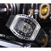 Richardmill Milles Watch Watchmen Menwatch Relogios Relgio Diamond Studded Sky Star Fashion Personality Hollow Skull Head Noble Watch