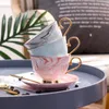 Kubki ins luksusowy styl kawy i set naczyń marmurowy wzór ceramiczny elegancki łyżka phnom Penh