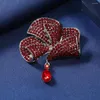 Brooches Vintage Women Men Fashion Rhinestone Pendant Bow Twist Accessories Exquisite Crystal Pins For Ladies's Party Banquet