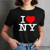 Women's T-Shirt I Love Paris Women Funny Print T-shirt Summer Short Slve Black White Colors Tops T Girl Y2k Harajuku Clothes Y240420