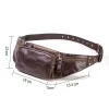 Packs Men's Fanny Waist Pack Genuine Leather Waist Bag Leg Hip Wallet Men Mini Coin Bum Bag Belt Money Phone Pocket Shoulder Hand Bags