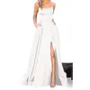 Couleur longue 2024 jupe slim hors épaule petite amie Fashion Bridesmaid Team Night Robe