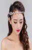 Fashion Rignestone Silver Women Wedding Bridal front tête chaîne coiffure Crystal Pendant Bride Tiara Hair Jewelry Accessory T11971129