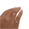 Clusterringen 925 Sterling Sier Jewelry Factory Prijs Delicaat Minimalistisch verbluffend meisje Women Bezel Single Stone CZ Dainty Ring Drop D DHXMC