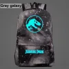 Sac à dos mode lumineux dessin animé Jurassic Park Dinosaur Galaxy Plaid Children School Sac adolescents Étudiant sacs d'études