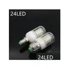 Led Bulbs E27 E14 24W Smd5730 Lamp 7W 12W 15W 18W 220V 110V Corn Lights Bbs Chandelier 36 48 56 69 72 Leds Drop Delivery Lighting Tube Dhzga