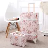 Sets TRAVEL TALE 20"24"26 Inch Women Retro Spinner Rolling Luggage Set Trolley Floral Suitcase Trolley Bags