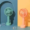 USB Student Mini Furniture Handheld Dormitory Desktop Fans Oplaadbare buitenreizen Portable koelventilator mobiele telefoonhouder Th0458