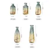 Vases European Hipster Embossed Transparent Glass Vase Living Room Flower Home Decoration For Homes Flowers Wedding