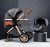 3 in 1 baby stroller Luxury High Landscape baby pram portable pushchair kinderwagen Bassinet Foldable car new4876724
