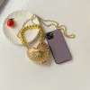Shell Metallic Mini Heart Handbags Pearls Beaded Crossbody Bags for Women Luxury Women's Designer Shoulder Bag Coins Lipstick Purses