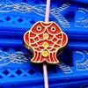 Geomancy accessoire Koi Chinese stijl accessoire Legering Druppelolie Mat goud Goudvis met recht gat Gescheiden door kralen 18 Son-armband Dubbele vishanger