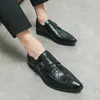 Kleiderschuhe Männer Frühling und Herbst Lefu spitzer Leder Britisch-Stil Klassiker fashion schwarz braun Größen 38-48