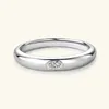 Lnngy Bling 01CT Oval Schnittringe 925 Sterling Sliver Paare versprechen Ring für Liebhaber Hochzeitszubehör 240401