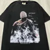 검은 세척 티셔츠 남성 여성 인쇄 고품질의 짧은 슬리브 티셔츠 탑 티