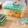 Baking Moulds Food Grade Ice Mold Cube With Lid Bin Set For Freezer Reusable Tray Scoop Whiskey Cocktail Coffee