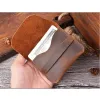 Brieftaschen Herrenbrieftaschen Vintage echtes Leder Kurzlades Münzen Brieftasche RFID Blockierkartenhalter Crazy Horse Cowhide Geldbeutel Portfel
