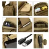 Packs Tactical Shoulder Bag Molle Chest Bag Military Men's Outdoor Hiking Camping Hunting Waterproof Camouflage USB Sling Backpack