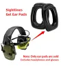 Accessoires Poussinets d'oreille en silicone à vue pour casque tactique Chauffage électronique Earmluffs Antitinise Hunting Impact Sports Noise réduction des têtes