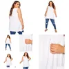 Womens Plus Size T-Shirt Elegant Fi Summer Sleevel Swing Vest Blouse Women White Tunic Pleated Flare Shirt Large Tank Tops 7Xl 8Xl P0U Otmq6