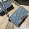 Luxe crossbody tas schouderkettingzakken luxe handtas spiegel kwaliteit vrouwen klassieke echte lederen kaviaar tas sling tas kleine klep gewatteerde envelop onderarm tas