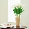 Fiori decorativi 10pc tulipani artificiali Vase Vase Mini simulazione Decorazione per tulipani Forniture per matrimoni Decorazione