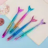 Stylos 20pcs / lot kawaii sirène colorée gel stylo gradient neutre stylo 0,5 mm encre noire signature du stylo scolaire de bureau