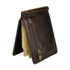 Plånböcker äkta läder män magnetiska pengar klipp plånbok visitkort fotohöljer fall design framficka plånbok mini handväska man 1099c