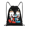 Sacs à provisions Cartoon Cartoon Cuphead Mugman TrawShip pour entraîner des sacs à dos de yoga femmes hommes Sports Sports Sackpack