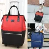 Borsa bagaglio da donna Borsa da viaggio per carrello a ruote Borsa per carrello di grande capacità con valigie per zaino staccabile su ruote per spalle bagagli XA588F