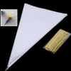 100pcs/set Triangle Wholesale Pastry Plastic Transparent Candy Bag Cake Baking Decorating DIY Packing Bags Wedding Party Gift Pouch TH0416 s