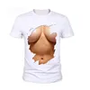 Fun Tees Short Sleeve TShirts White Tops Men Funny Halloween Dick Head Tshirt Costume Party Gift 240419