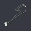 Kvinnor Tiffanybead Neckband Halsband Designer smyckekedjor Pendant Steel Charm Jubileumsgåva för kvinnor Guldpläterad Tiffanyjewelry 428