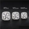 STUD 0.5CT 1CT 2CT BOUCES D'OREURS DIAMOND 925 Sterling Sier Bling Moisanite Studs Bijoux pour hommes femmes belles gouttes de cadeaux OTI9L