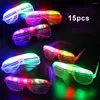 Party -Dekoration Neon Shutterbrille blinkende LED -Sonnenbrille Set 15 Paare lebendige Farbe für Kinder Geburtstag